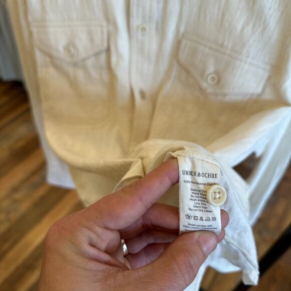 Umber & Ochre Workshirt, size S, cream. - Picture 3 of 4
